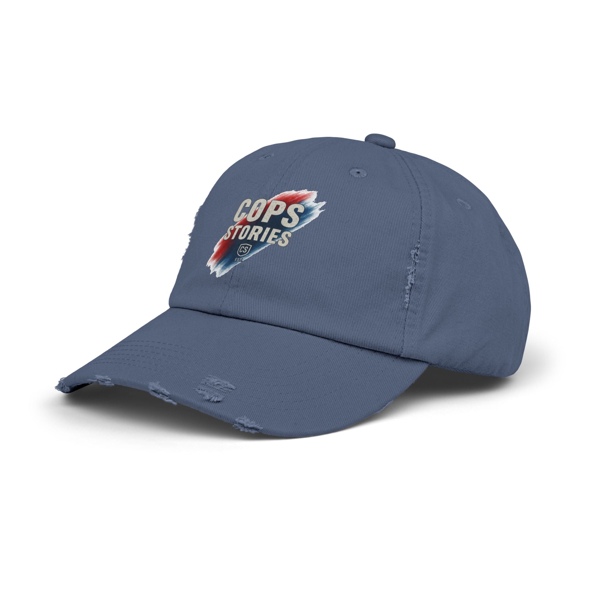 Cops Stories Unisex Distressed Cap | Casual Style, Gift for Law Enforcement, Everyday Wear, Unique Accessory, Cool Hat