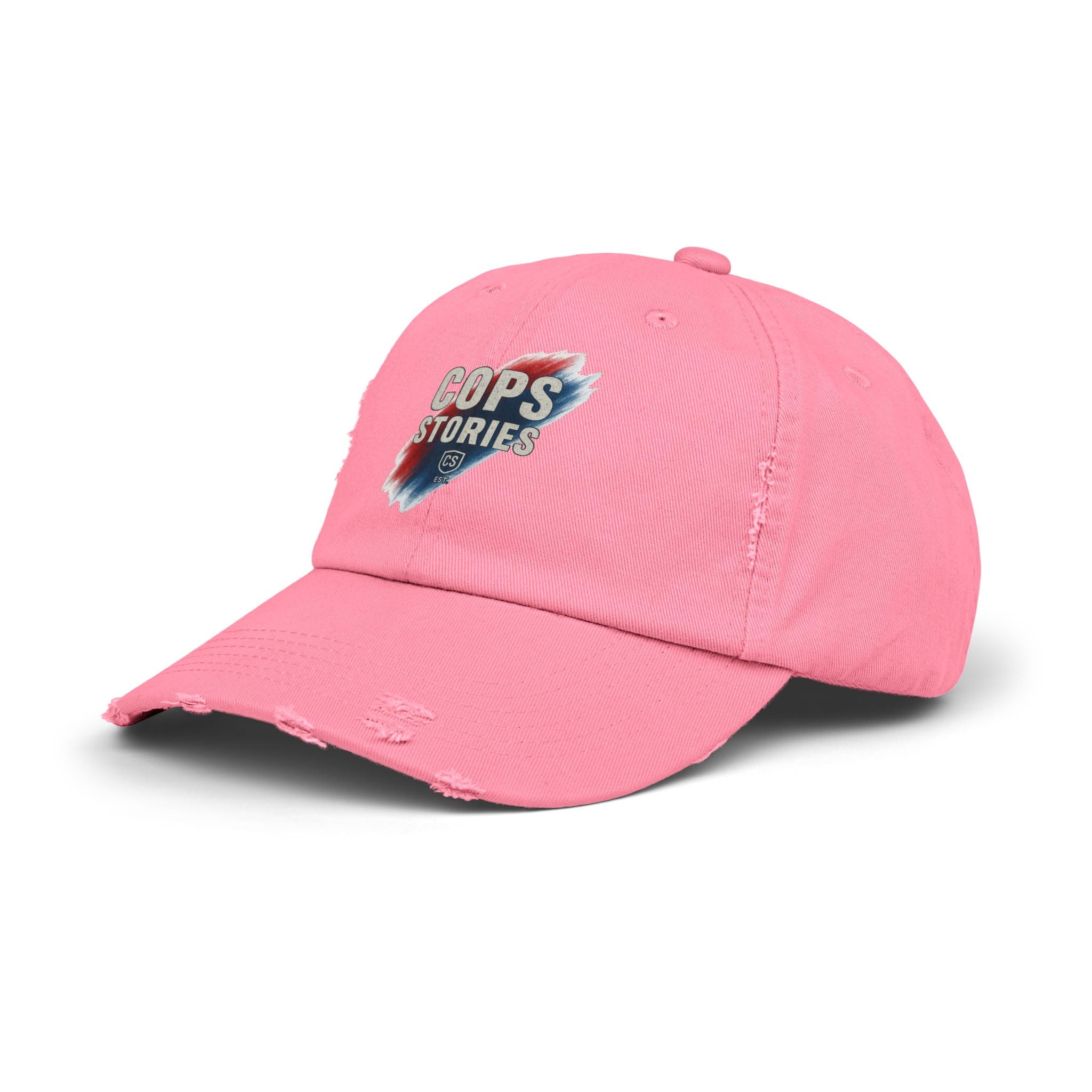 Cops Stories Unisex Distressed Cap | Casual Style, Gift for Law Enforcement, Everyday Wear, Unique Accessory, Cool Hat