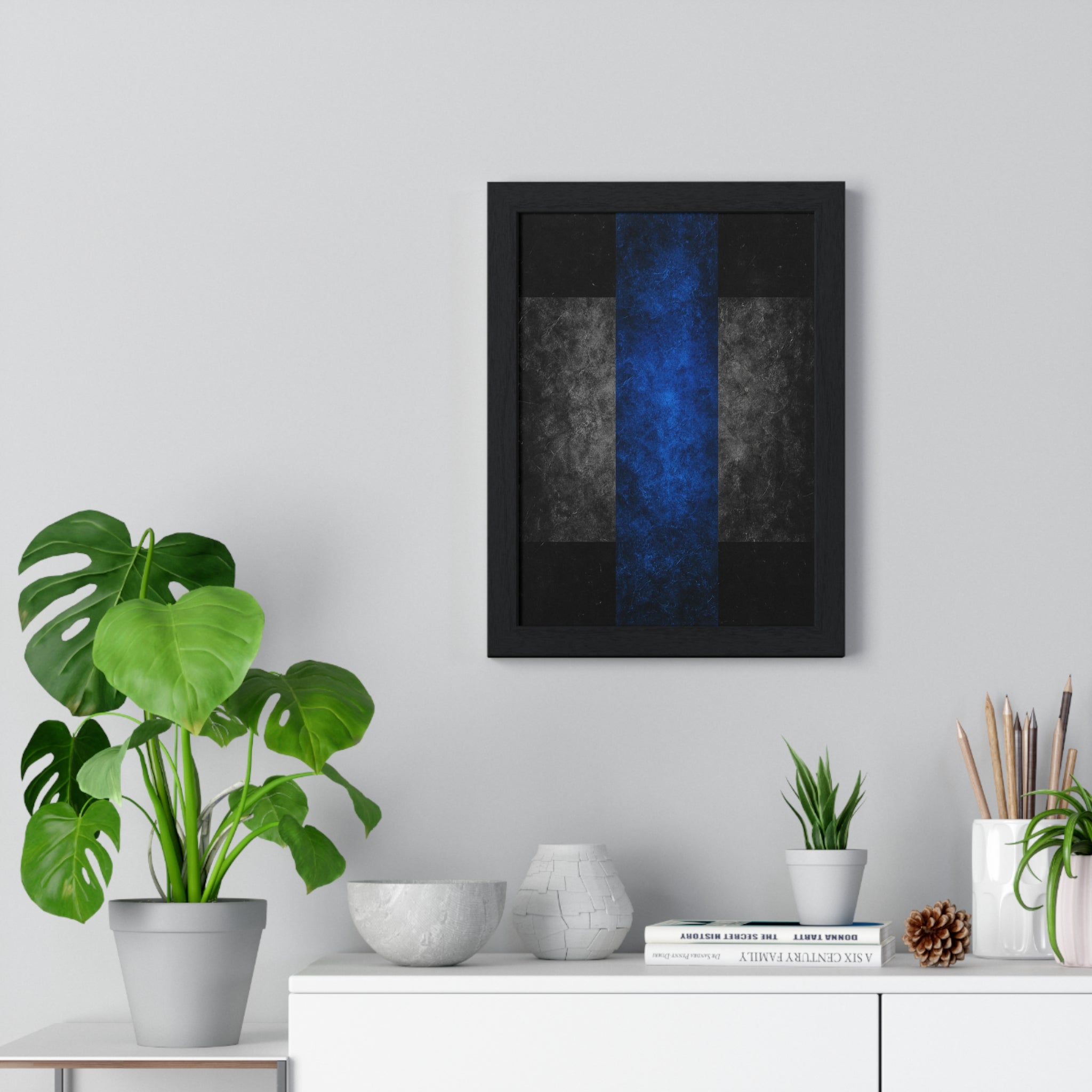 Vertical Framed Poster Support Thin Blue Line