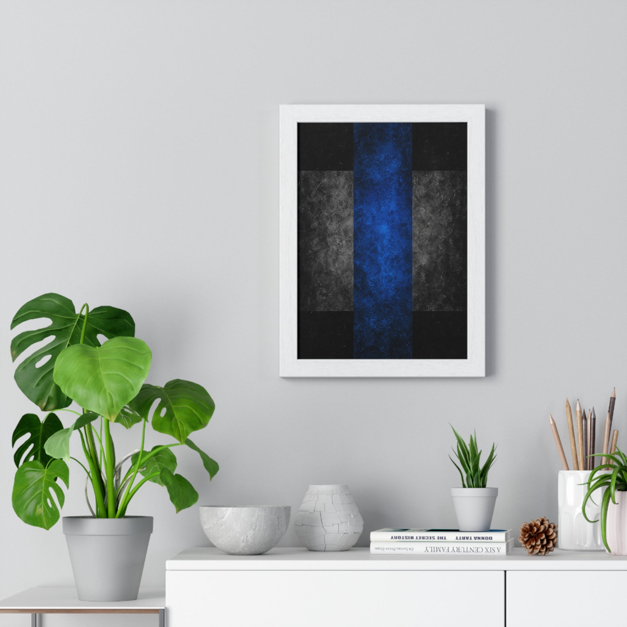 Vertical Framed Poster Support Thin Blue Line