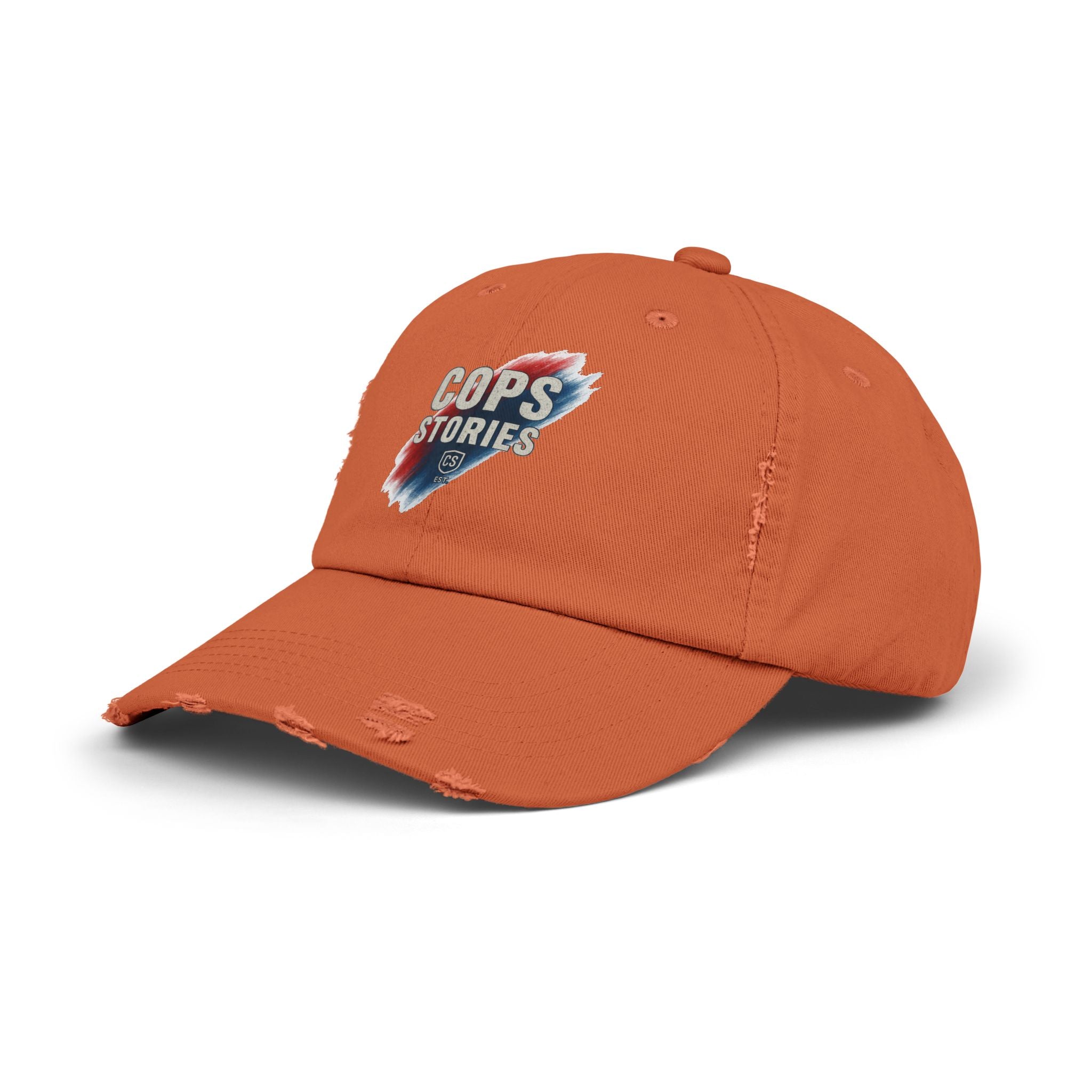 Cops Stories Unisex Distressed Cap | Casual Style, Gift for Law Enforcement, Everyday Wear, Unique Accessory, Cool Hat
