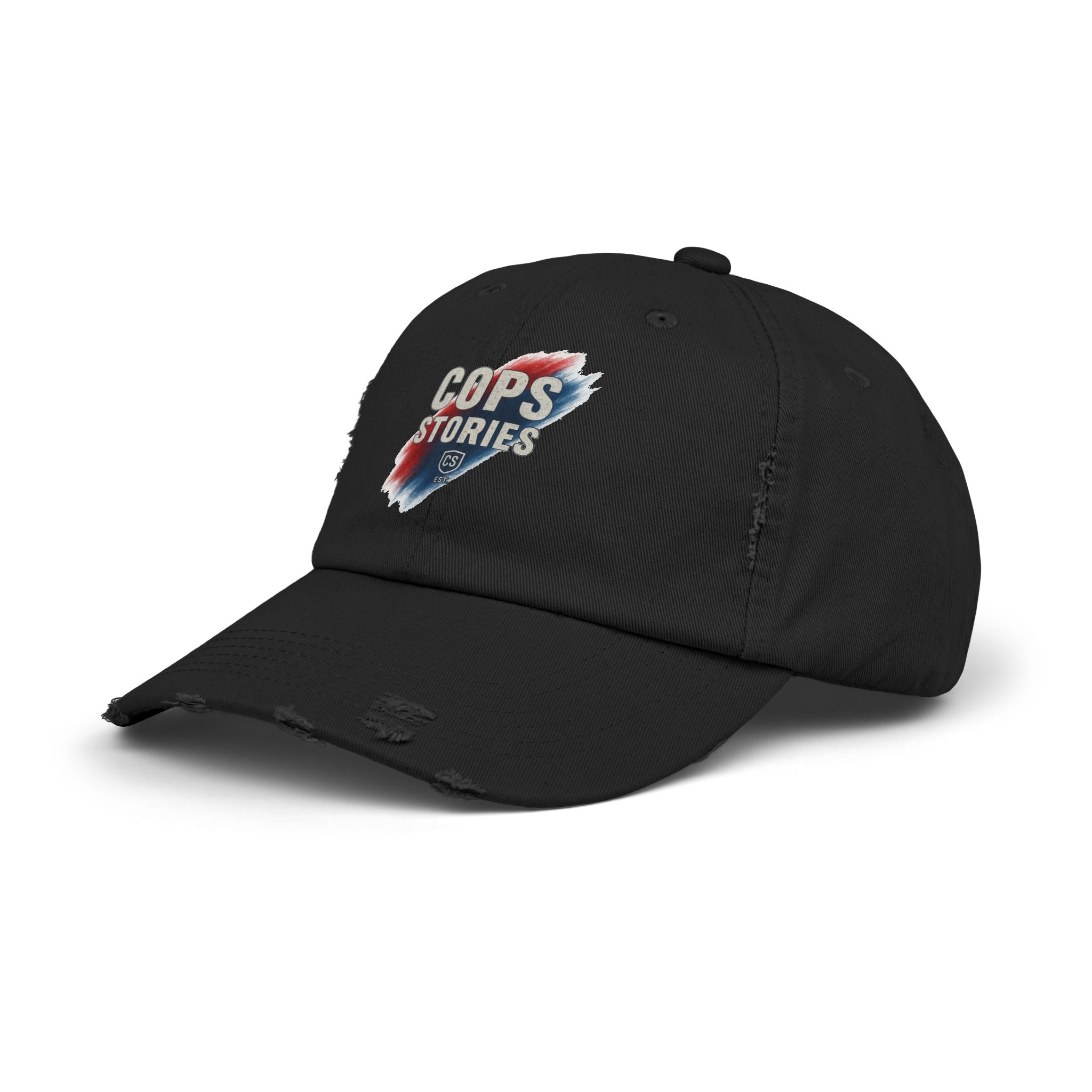 Cops Stories Unisex Distressed Cap | Casual Style, Gift for Law Enforcement, Everyday Wear, Unique Accessory, Cool Hat