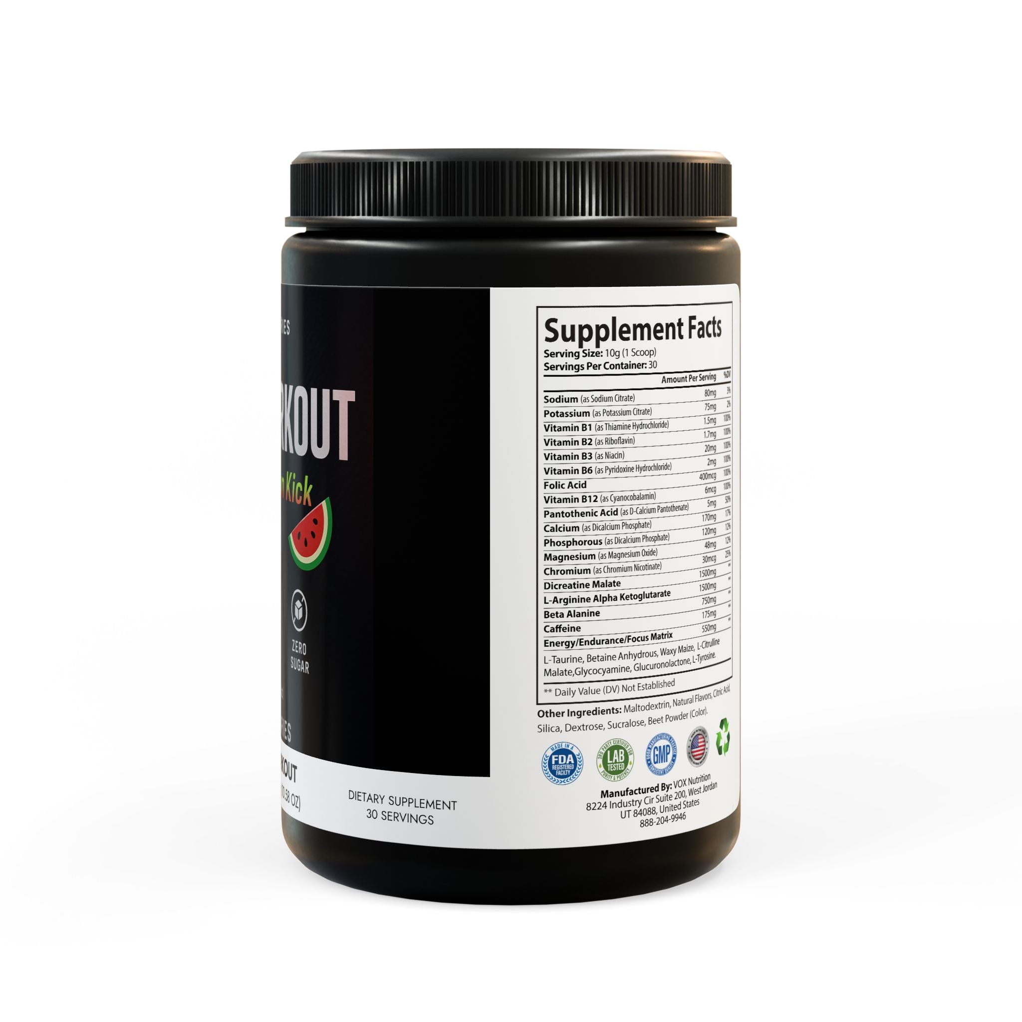 Pre-Workout Supplement, Watermelon (300g, 10.58oz)