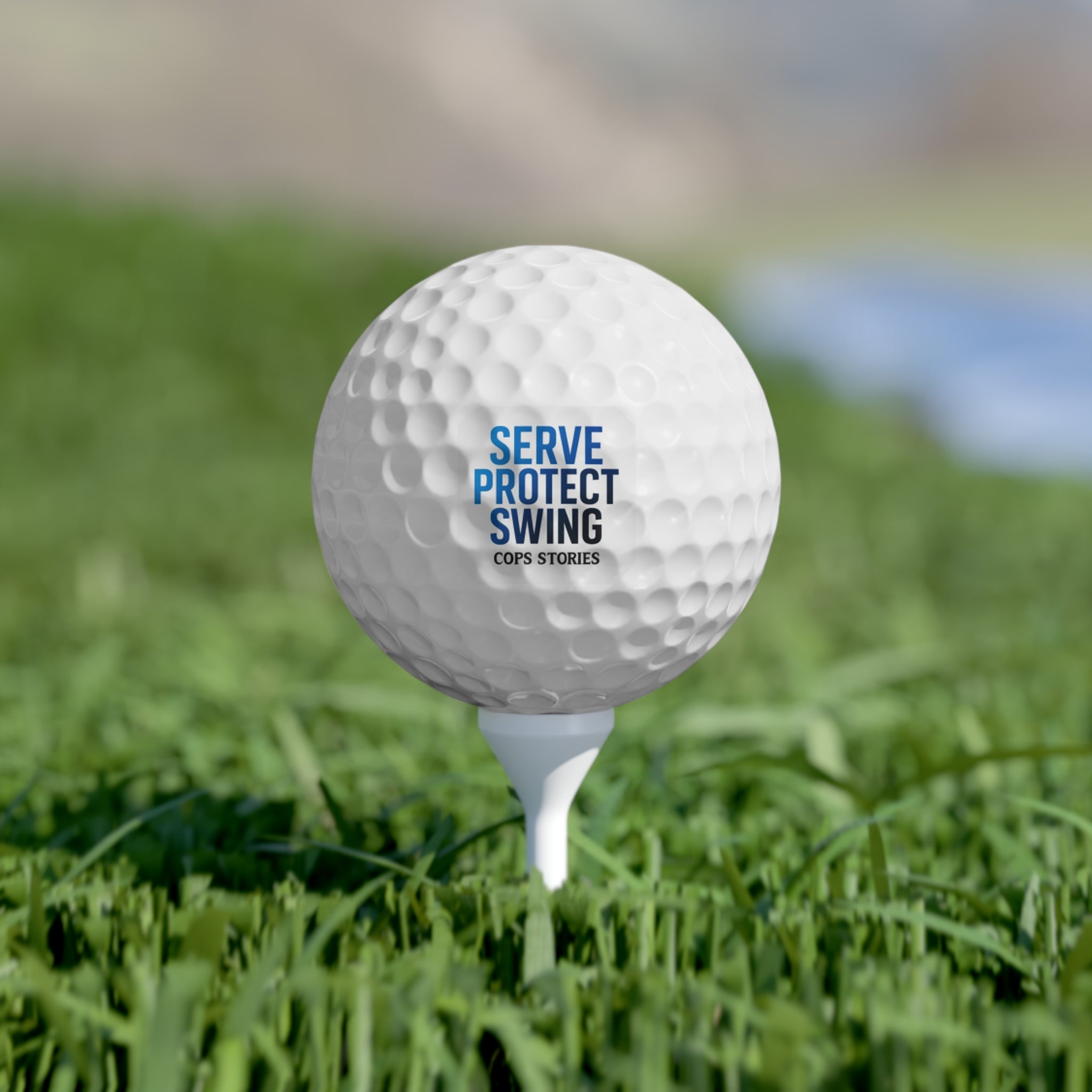 Custom Golf Balls - Serve Protect Swing Design - Perfect for Golf Lovers